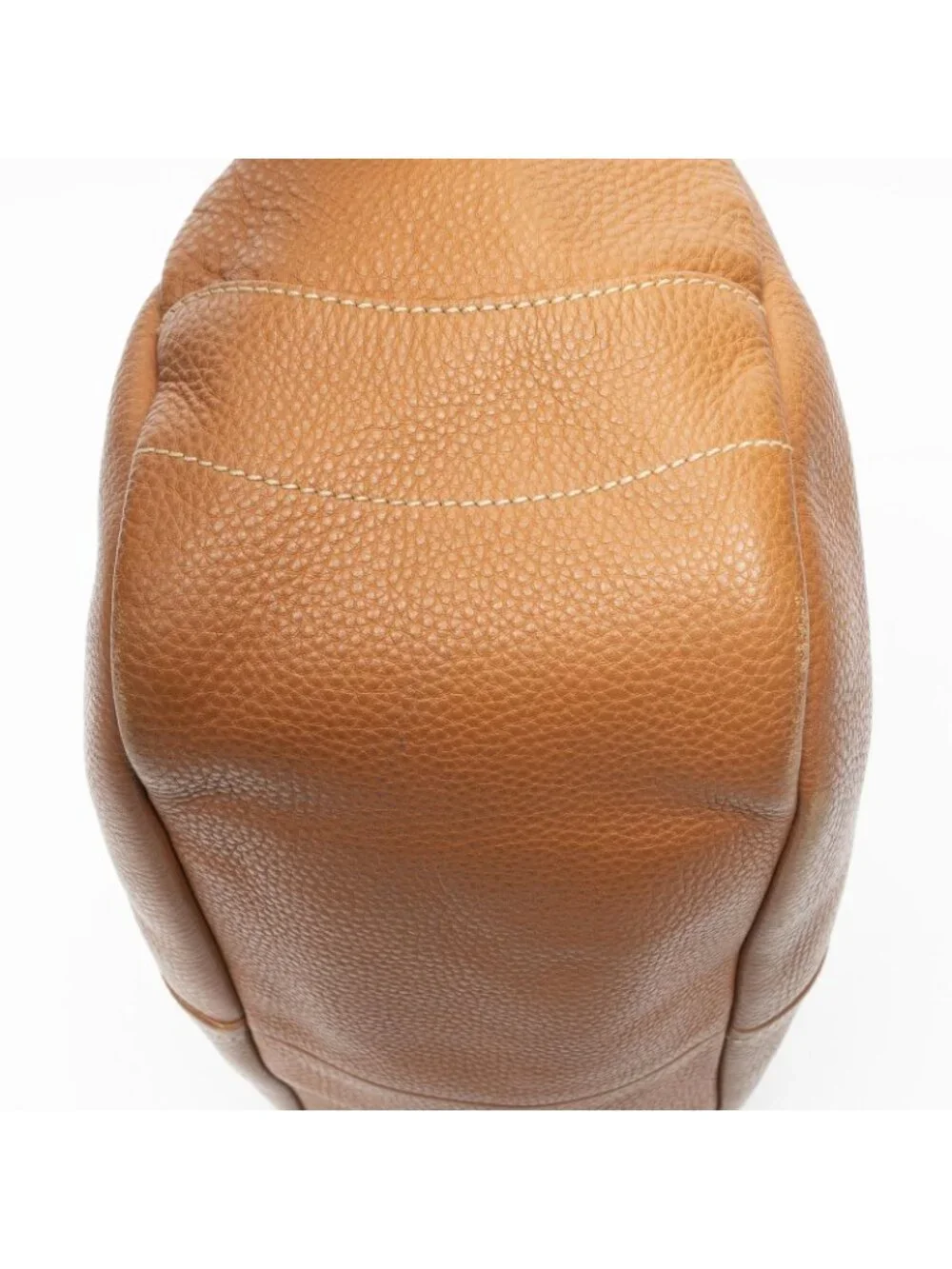 Prada Zip Top Hobo Brown Vitello Dyno